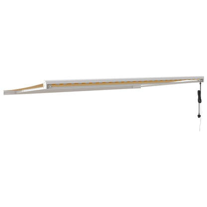 Toldo Retráctil Aluminio Y Tela Amarillo Y Blanco 5x3 M_3