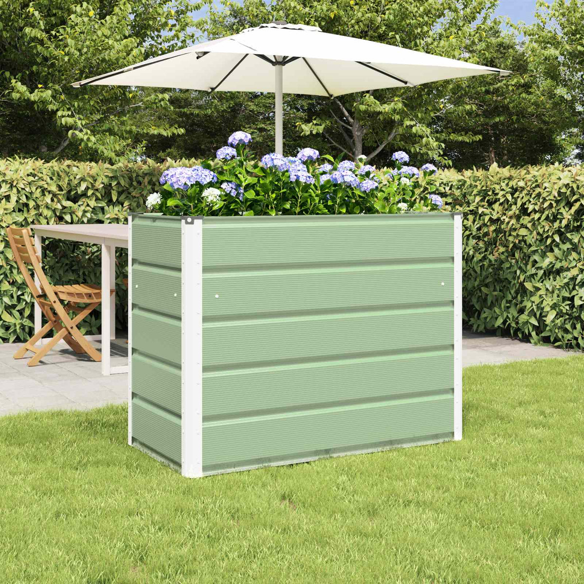 Jardinera Verde Pastel 100 X 50 X 77 Cm Acero Galvanizado_1