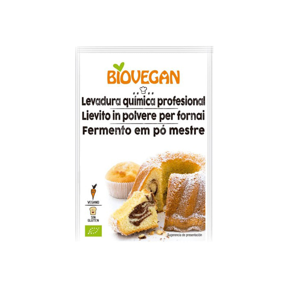 Levadura de pastelería Meister BIO Biovegan Pack 3 uds de 17 g