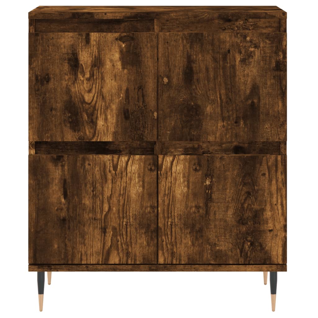 Aparador Madera Contrachapada Color Roble Ahumado 60x35x70 Cm / Vetonek_4