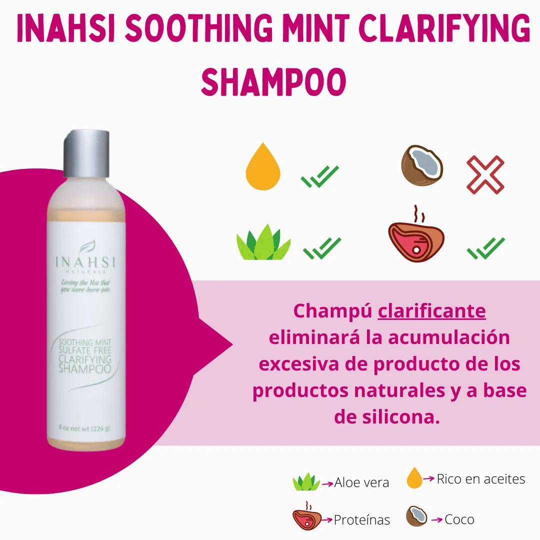 Champú Soothing Mint Clarifying Shampoo Inahsi Naturals 226g_1