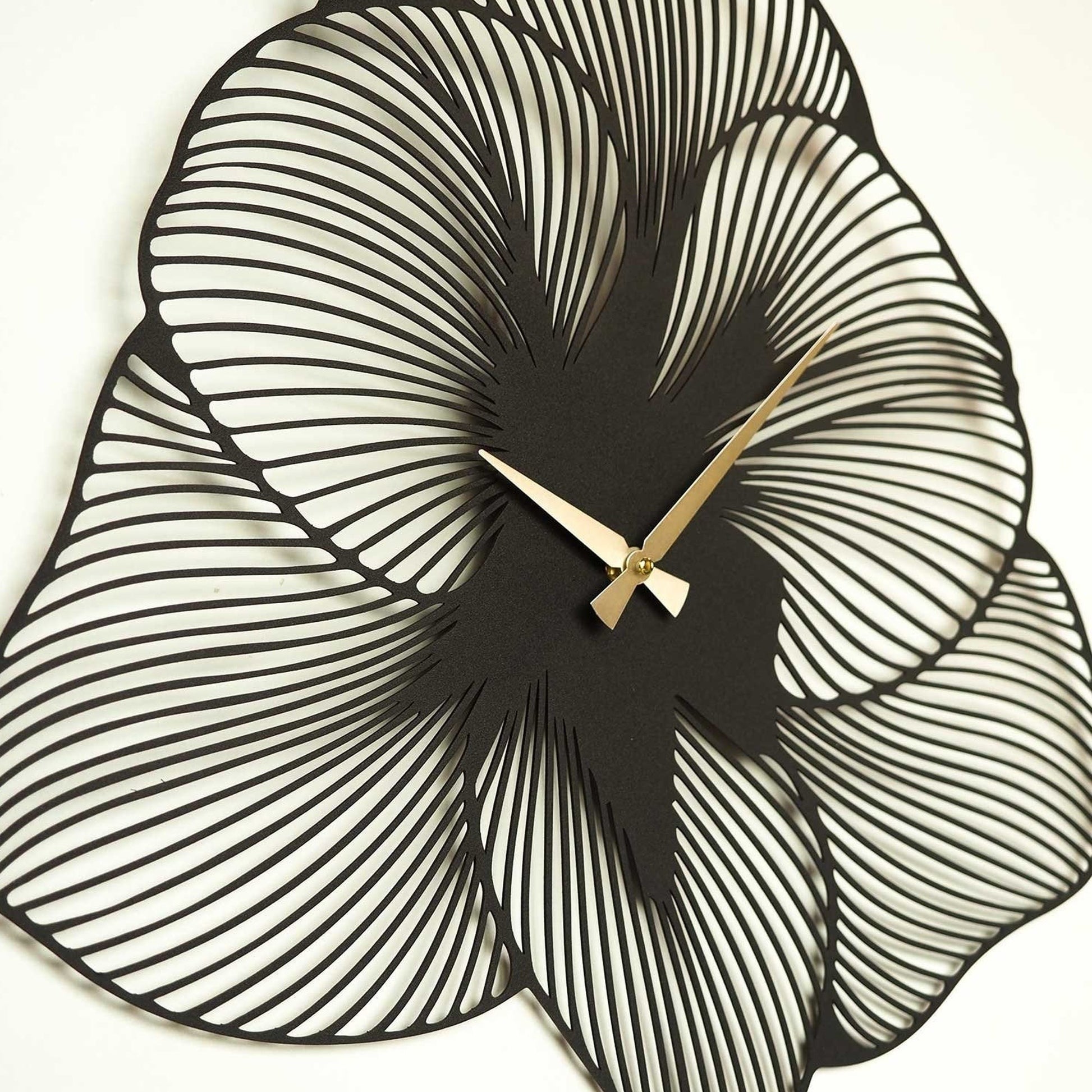 Reloj De Pared Metal Estilo Flor_2