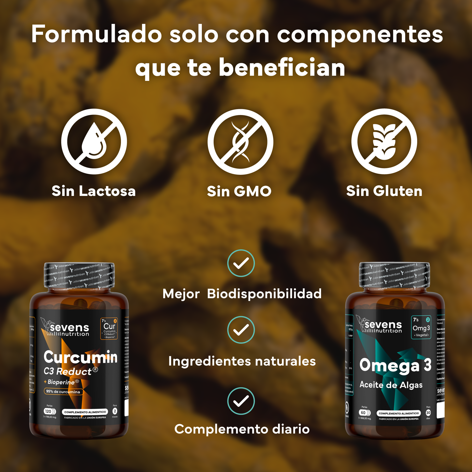 Cúrcuma C3 Reduct + Omega 3 Vegano Omegatex. Sevens Nutrition. Movilidad, Energía Y Equilibrio Desde Dentro_3