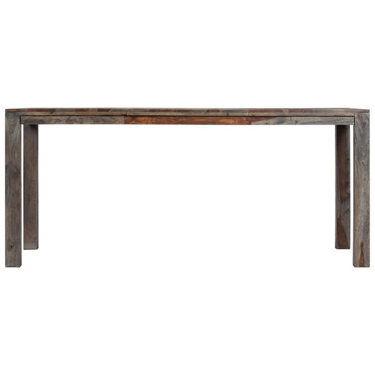 Mesa De Comedor De Madera Maciza De Sheesham Gris 180x90x76 Cm_0