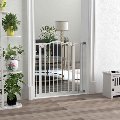 Pawhut Barrera De Seguridad Extensible Con Extensión 74-87x78 Cm Blanco_1
