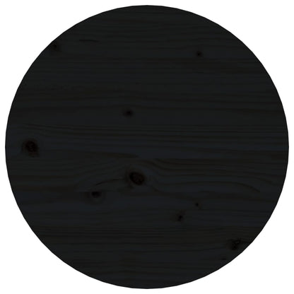 Mesa De Centro Madera Maciza De Pino Negro Ø 45x40 Cm_4
