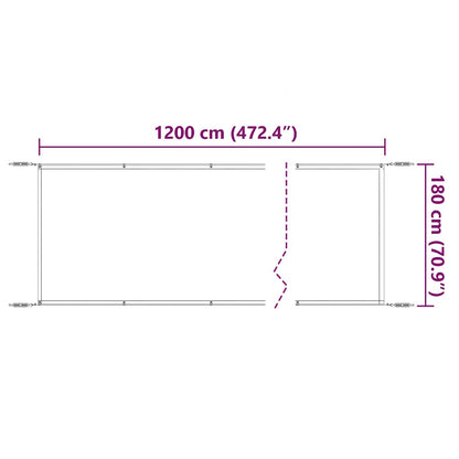 Vidaxl Toldo Vertical Terracota Tela Oxford 180x1200 Cm_2