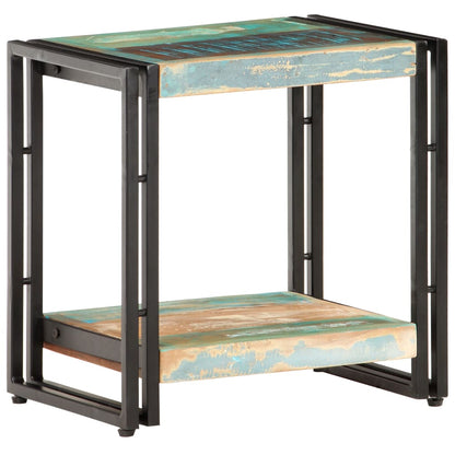 Mesa Auxiliar De Madera Maciza Reciclada 40x30x40 Cm_4