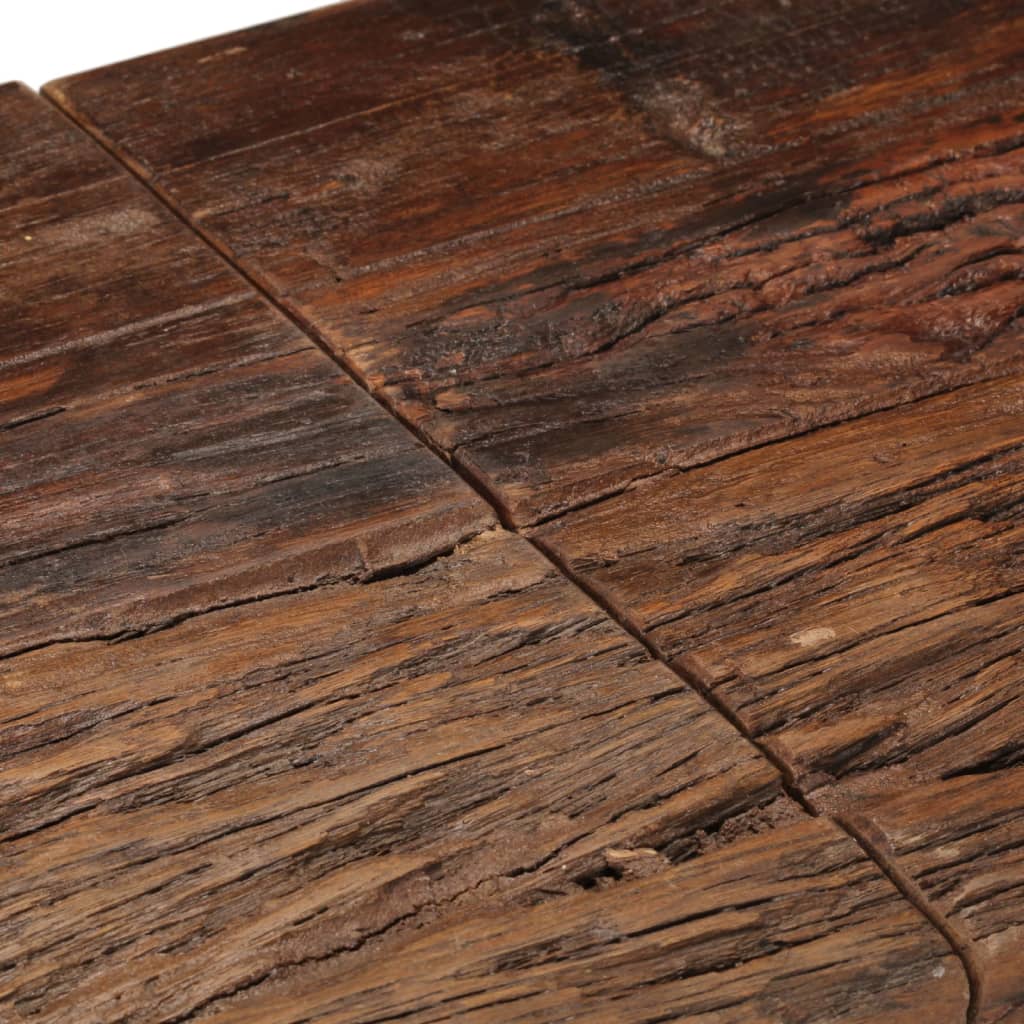 Mesa Consola Acero Inoxidable Madera Maciza Traviesa Dorado_4