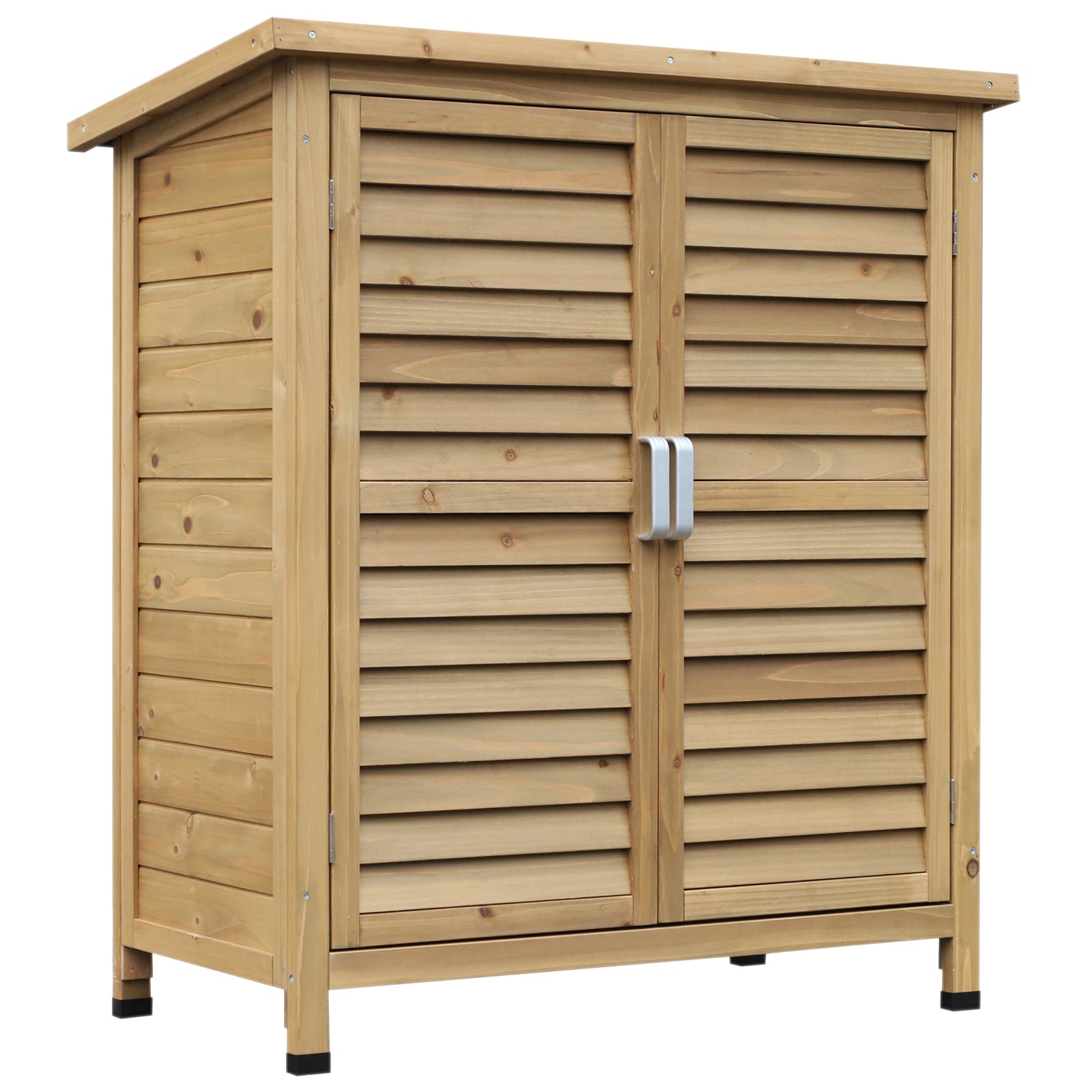 Outsunny Cobertizo De Almacenamiento De Madera Para Jardín 87x46_0