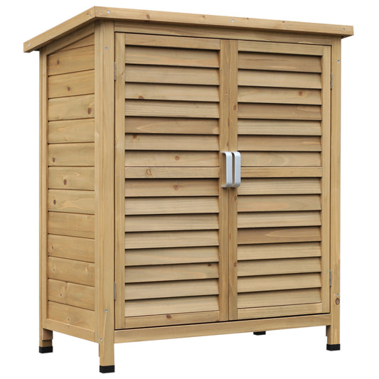 Outsunny Cobertizo De Almacenamiento De Madera Para Jardín 87x46_0