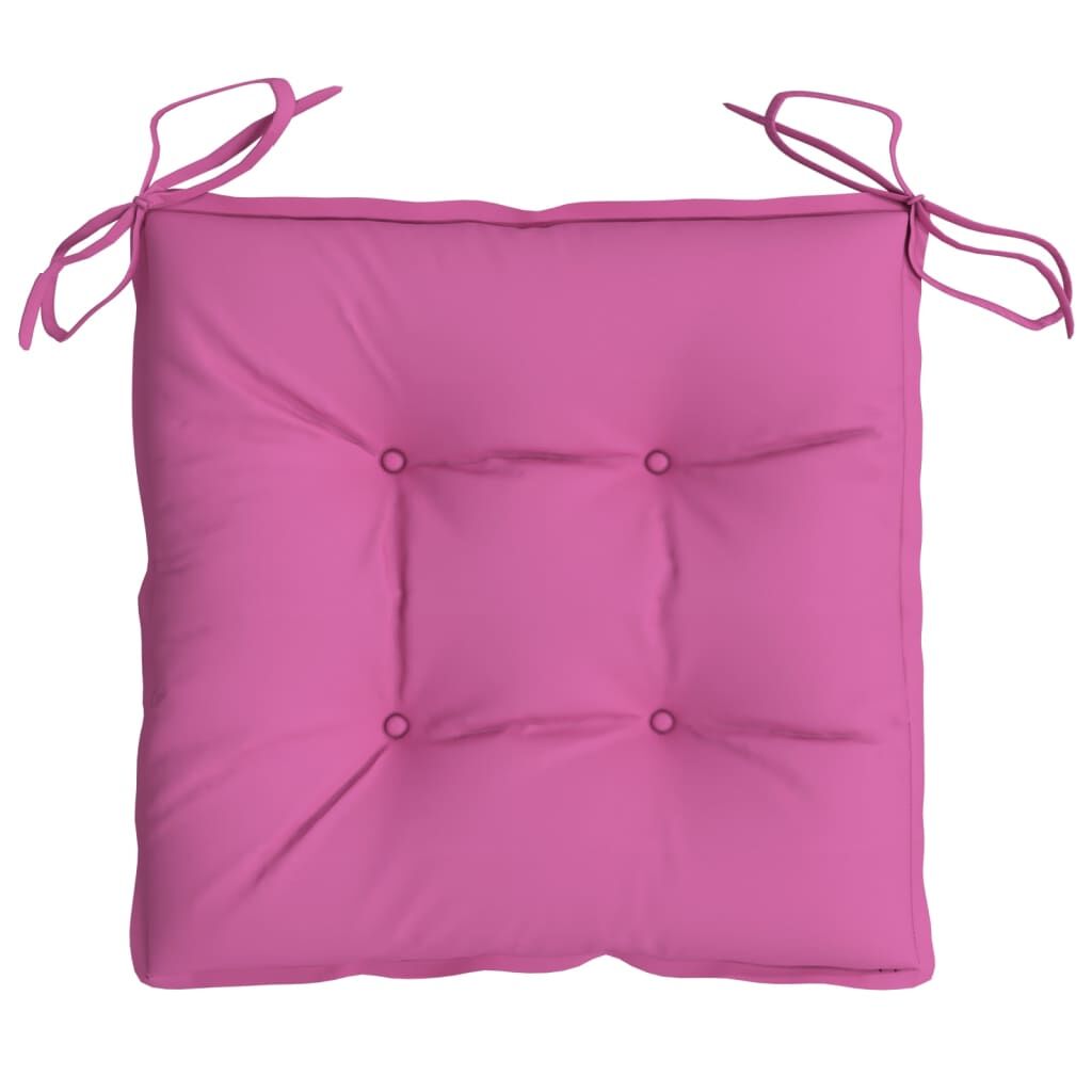 Vidaxl Cojines Para Silla 4 Unidades Tela Rosa 40x40x7 Cm_4
