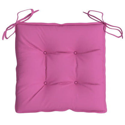 Vidaxl Cojines Para Silla 4 Unidades Tela Rosa 40x40x7 Cm_4