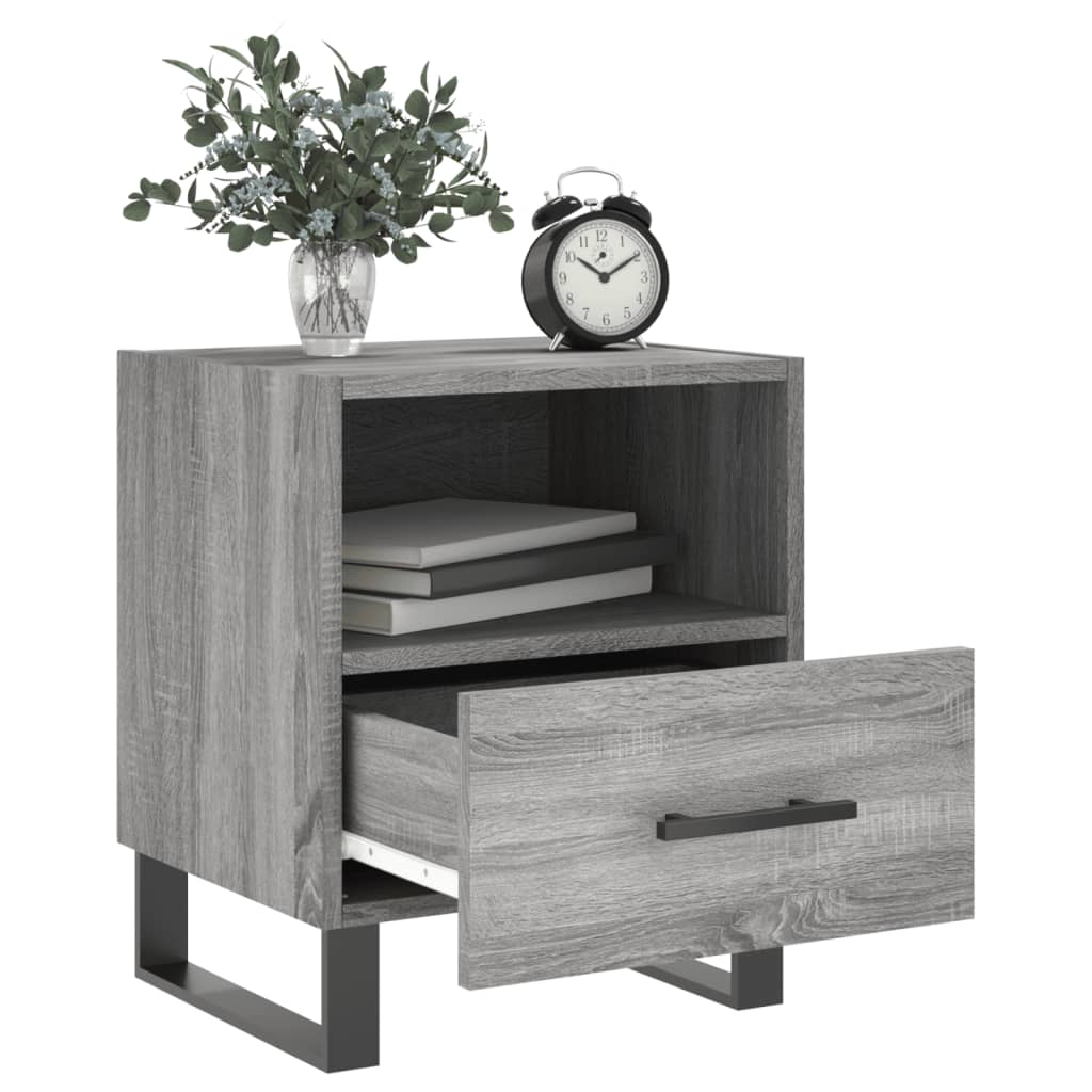 Mesitas Noche 2 Uds Madera Ingeniería Gris Sonoma 40x35x47,5 Cm_1