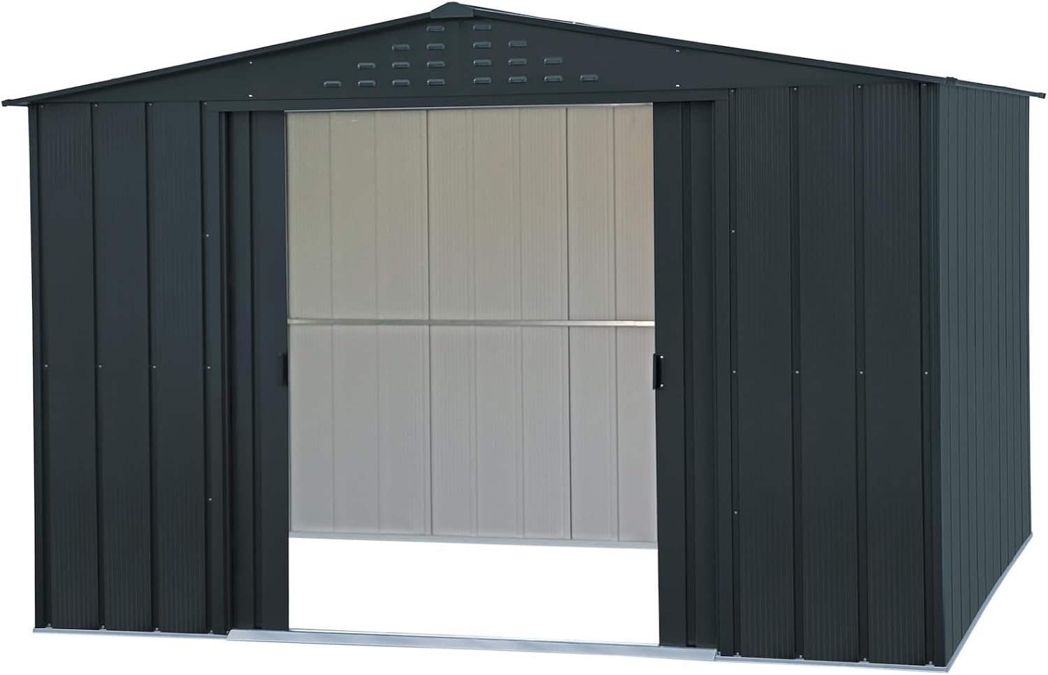 Duramax - Caseta Cobertizo Jardín - Colossus 10x8 - Metal - Color Gris Antracita_2