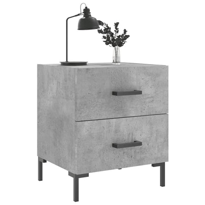 Mesita Noche 2 Uds Madera Ingeniería Gris Hormigón 40x35x47,5cm_1