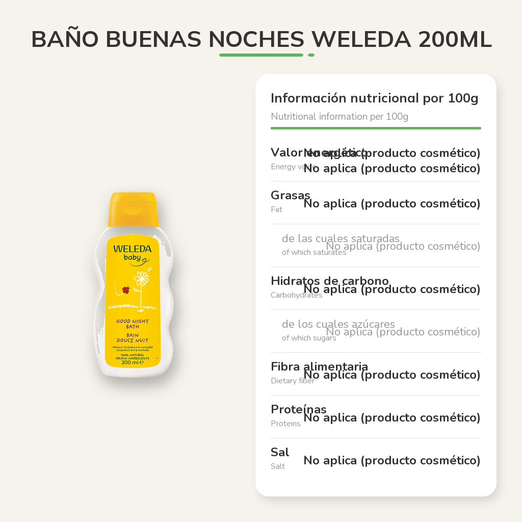 Información nutricional