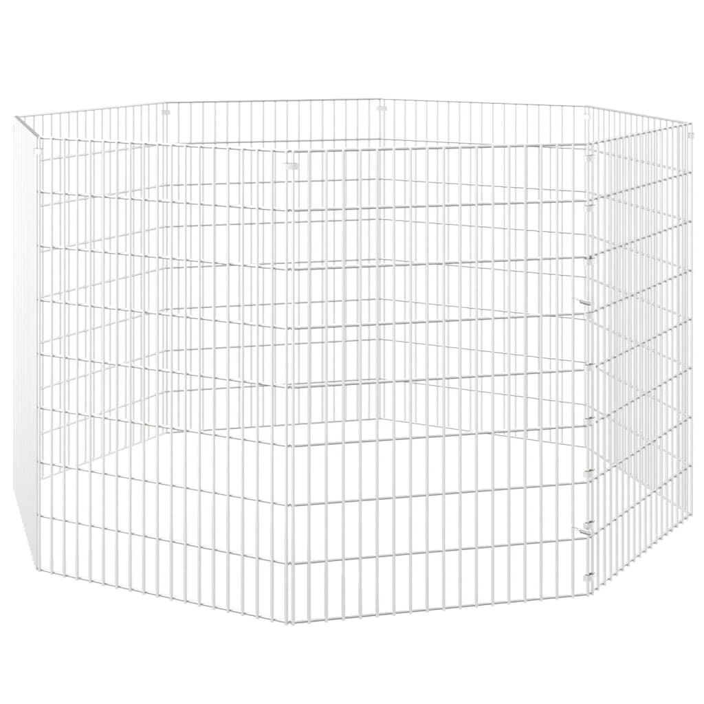 Vidaxl Recinto Animales Corral 8 Paneles Hierro Galvanizado 54x80 Cm_3