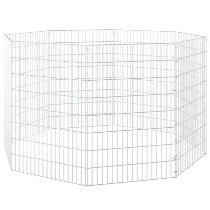 Vidaxl Recinto Animales Corral 8 Paneles Hierro Galvanizado 54x80 Cm_3