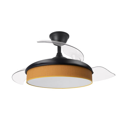 Ventilador Dc Moda 72w Negro/naranja 108d 3aspas 7200lm 3000-4000-6000k Remoto+memoria+temporizador_1