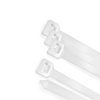 Brida Nylon 100%. Color Blanco / Natural 3,5 X 140 Mm. 100 Piezas. Abrazadera Plastico, Organizador Cables, Alta Resistencia_0