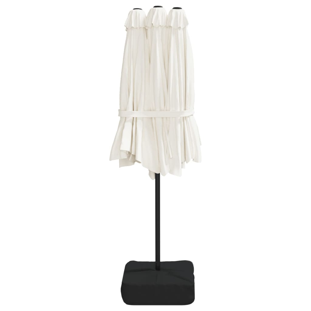 Sombrilla Doble Blanco Arena 449x245 Cm_3