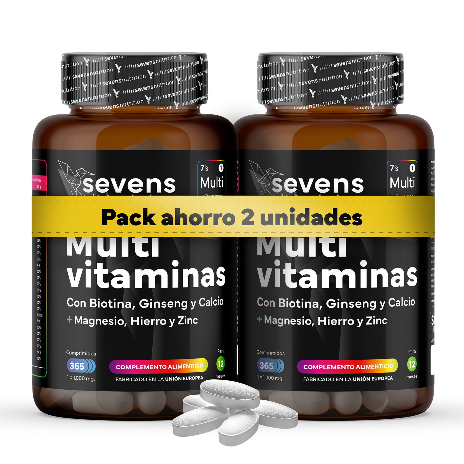 Pack 2x Multivitaminas Sevens Nutrition. Energía, Inmunidad Y Bienestar._0