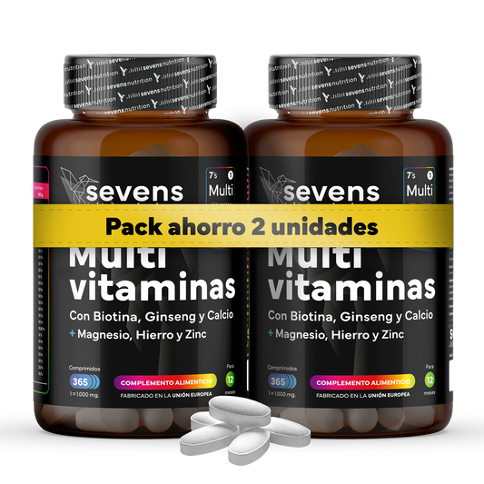 Pack 2x Multivitaminas Sevens Nutrition. Energía, Inmunidad Y Bienestar._0