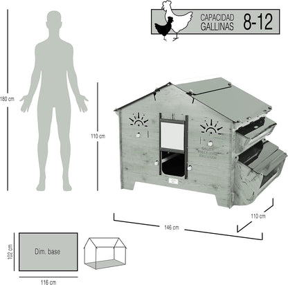 Gallinero Exterior Polly Farm Evolution - Gallinero Con Comedero Integrado_1