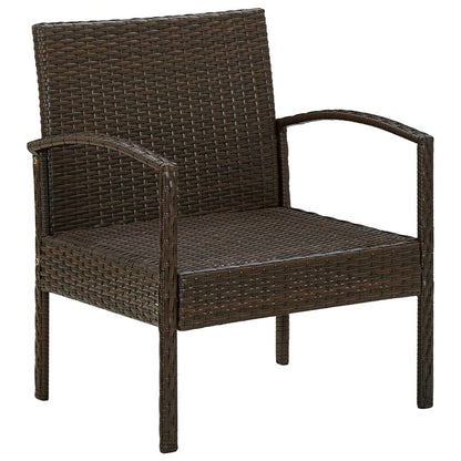 Vidaxl Silla De Jardín Con Cojín Ratán Sintético Marrón_4