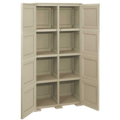 4 Módulos Con Puertas En Acabado Madera + 2 Soportes Opcionales Topo_2