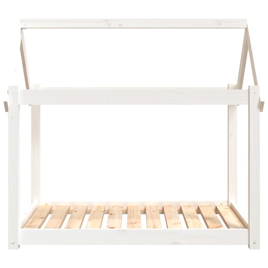Vidaxl Cama Para Perros Madera Maciza De Pino Blanco 101x70x90 Cm_4