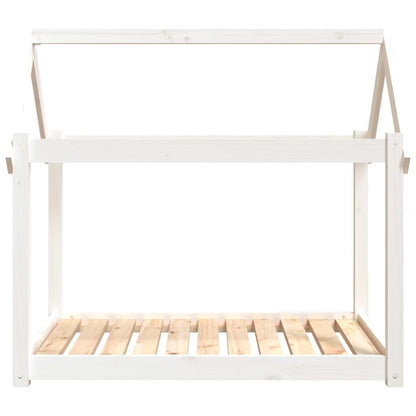 Vidaxl Cama Para Perros Madera Maciza De Pino Blanco 101x70x90 Cm_4