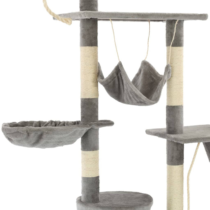 Vidaxl Rascador Para Gatos Con Poste De Sisal 230-250 Cm Gris_5