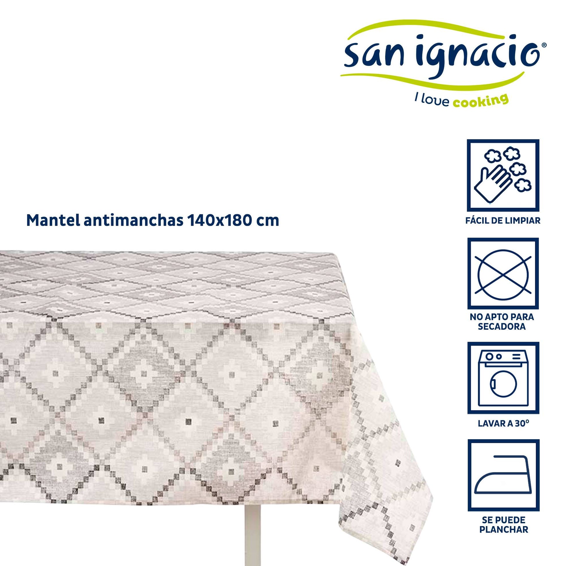 Mantel Loneta Antimanchas 140x180cm Romb Colección Kinvara_1