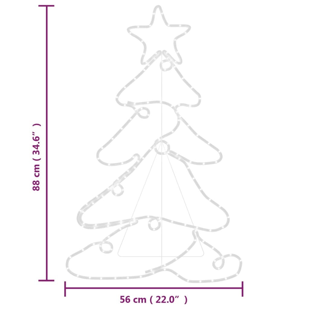 Vidaxl Figura De Árbol De Navidad Con 144 Led 88x56 Cm_2
