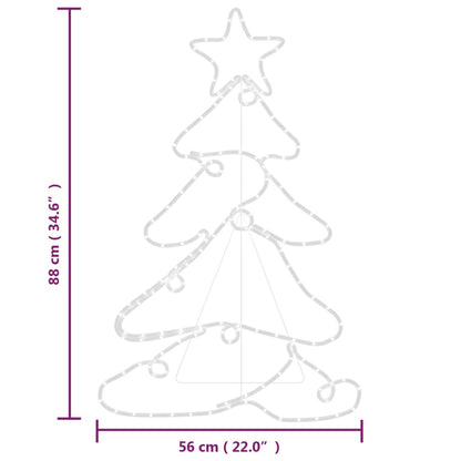 Vidaxl Figura De Árbol De Navidad Con 144 Led 88x56 Cm_2