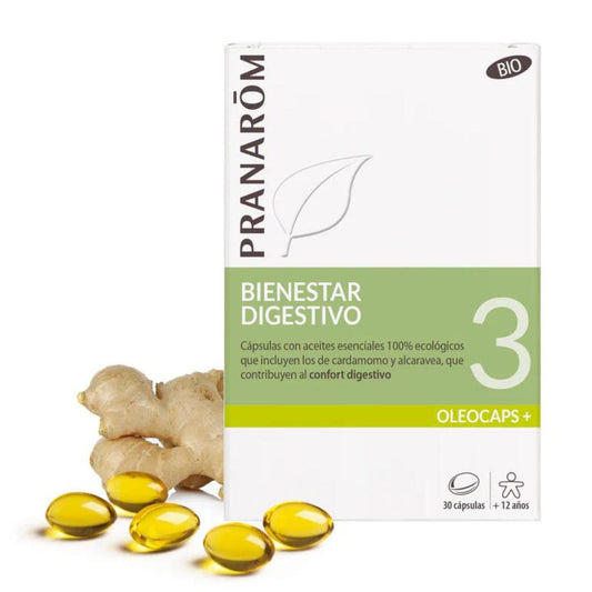 3 bienestar digestivo BIO Pranarôm 30 cápsulas