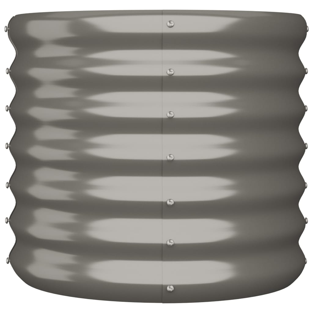 Jardinera De Acero Galvanizado Gris 40x40x36 Cm_2