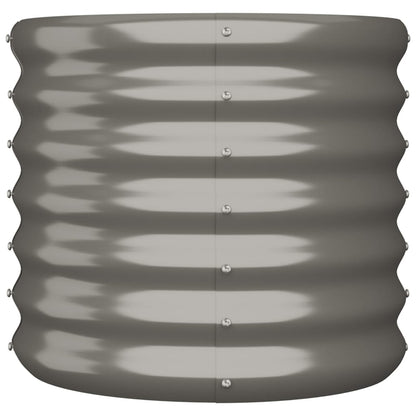 Jardinera De Acero Galvanizado Gris 40x40x36 Cm_2