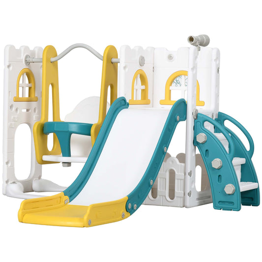 Aiyaplay Tobogán Infantil 6 En 1 Con Columpio Y Tobogán Multicolor_0