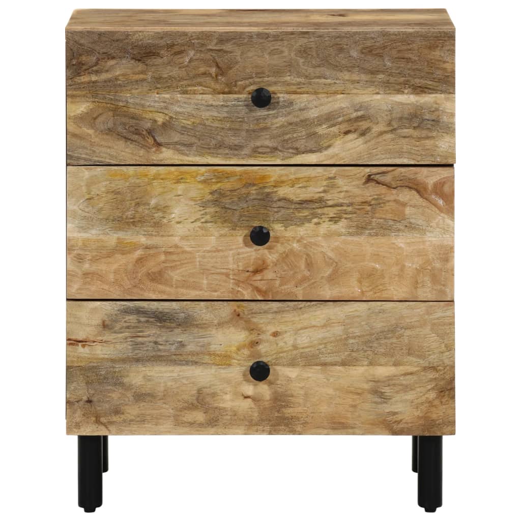 Mesita De Noche Madera Maciza De Mango 50x33x60 Cm_1