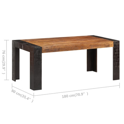 Mesa De Comedor De Madera Maciza De Mango 180x90x76 Cm_4