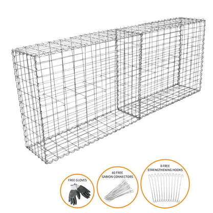 2 Cestas De Gaviones Para Exterior Jaulas Para Decoración 100 X 95 X 30cm_1
