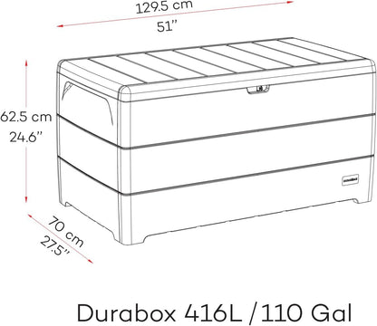 Duramax - Arcón Baúl  -  416 L - Pvc - Color Gris Antracita -  -_5