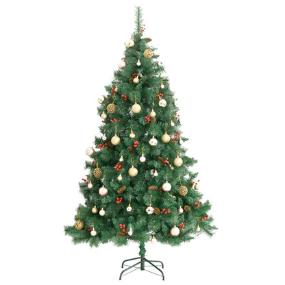 Vidaxl Árbol De Navidad Artificial Con Bisagras 300 Led Y Bolas 240 Cm_3
