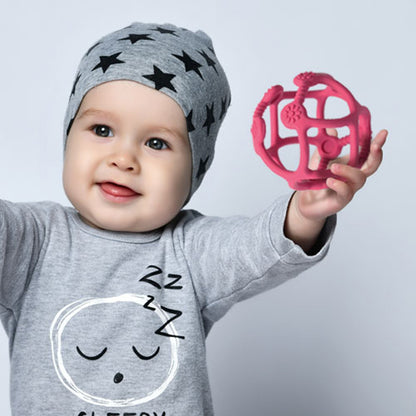 Mordedor De Silicona Pelota Ergonomica Fuscia_3