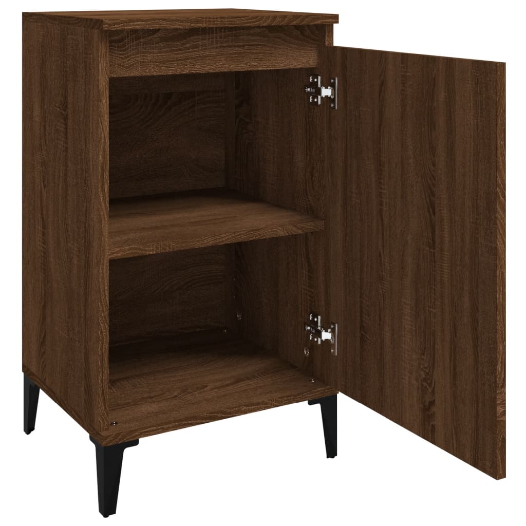 Mesitas De Noche 2 Uds Madera Color Roble Marrón 40x35x70 Cm_4