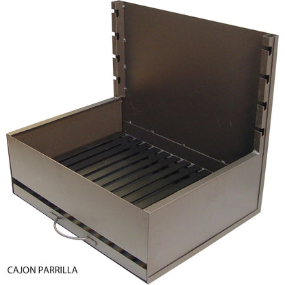 Cajón Barbacoa cerrada con parrilla, plancha y kit pollo Imex El Zorro 60 x 40 x 50 cm