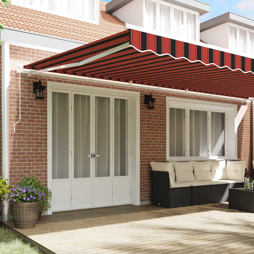 Toldo Retráctil Naranja Y Marrón 600 X 300 Cm_2
